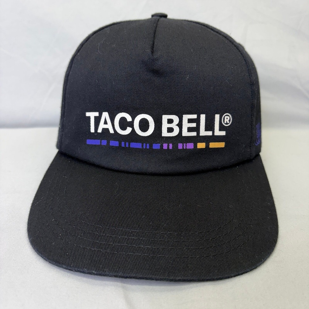 Taco Bell Hat Snapback Employee Promo Unisex OS Black Graphic Logo Cap